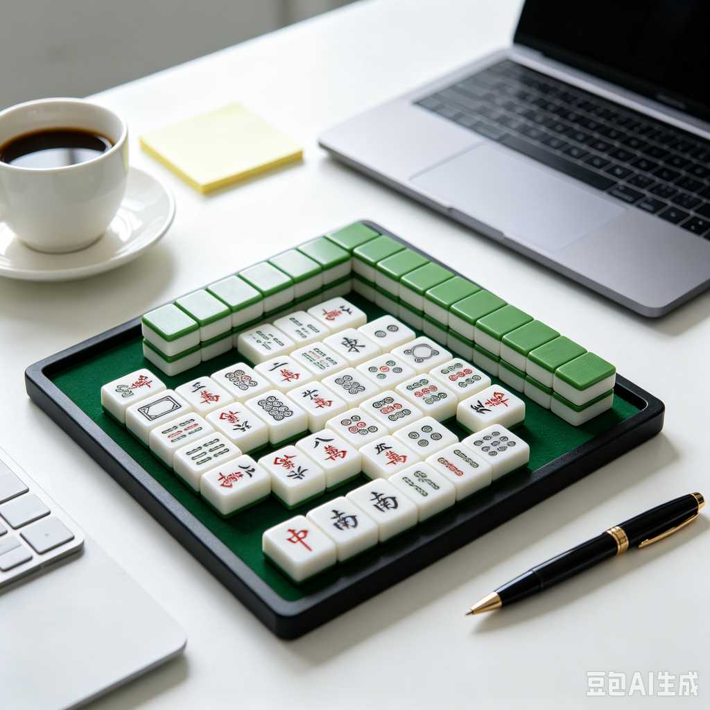 wooden mahjong set